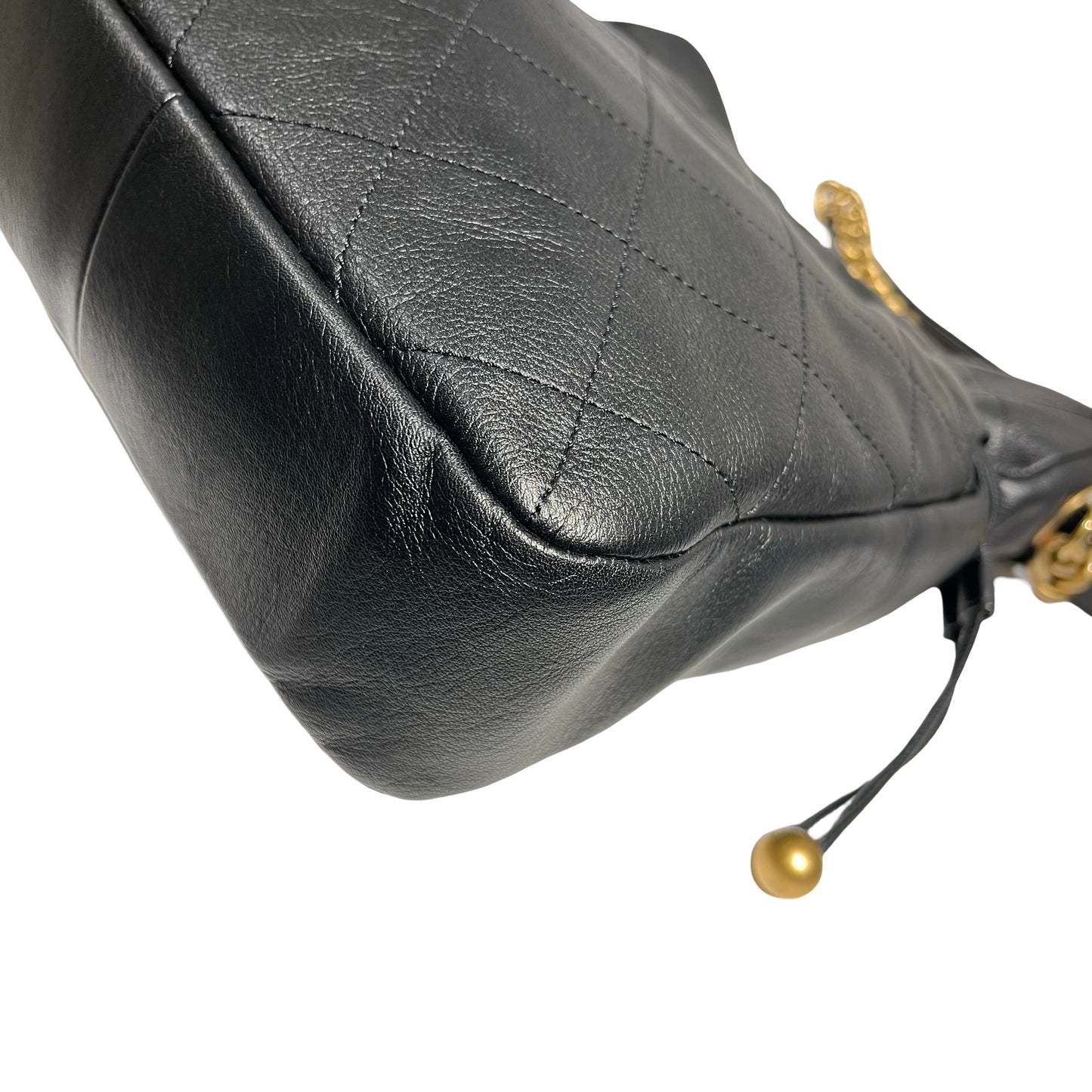 CHANEL BUCKET BAG BLACK GHW [3001201]