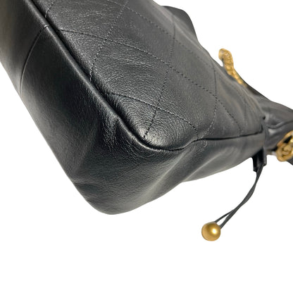 CHANEL BUCKET BAG BLACK GHW [3001201]