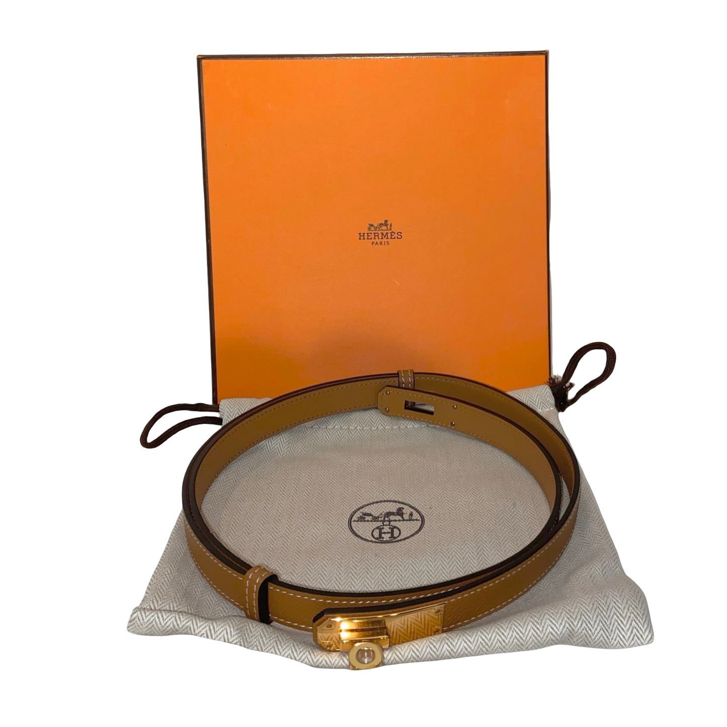 HERMES KELLY BELT GOLD GHW [3001756]