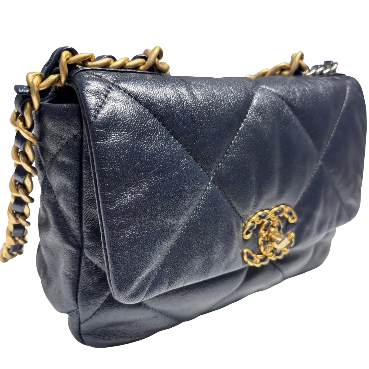 CHANEL 19 HANDBAG SMALL NAVY [3000360]