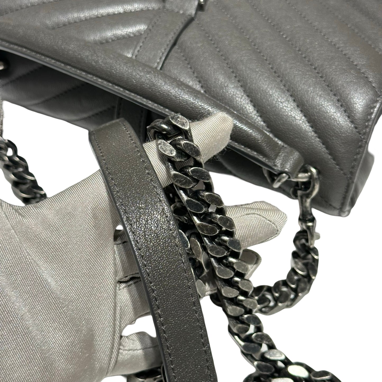 Calf Skin College bag Chain Shoulder Bag [101644]