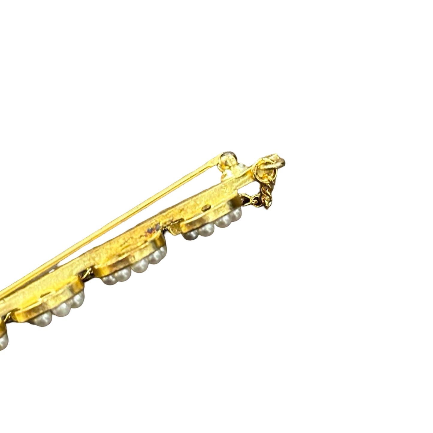 CHANEL VINTAGE COCO BROOCH WITH PEARLS [3001016]