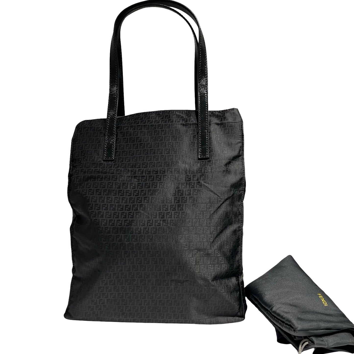 FENDI BLACK CANVAS HAND BAG [3000654]
