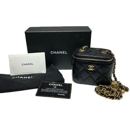 CHANEL VANITY WITH GOLD BALL BAG [3000530]
