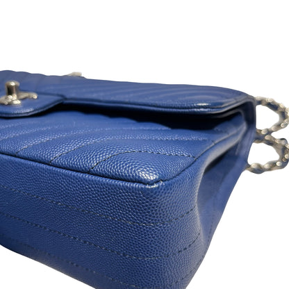 CHANEL CF25 V LINE CAVIAR BLUE [3000543]