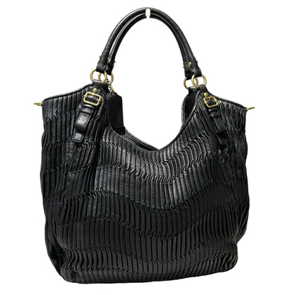 Stripe Lambskin Pleated tote bag Chain Shoulder Bag [101509]