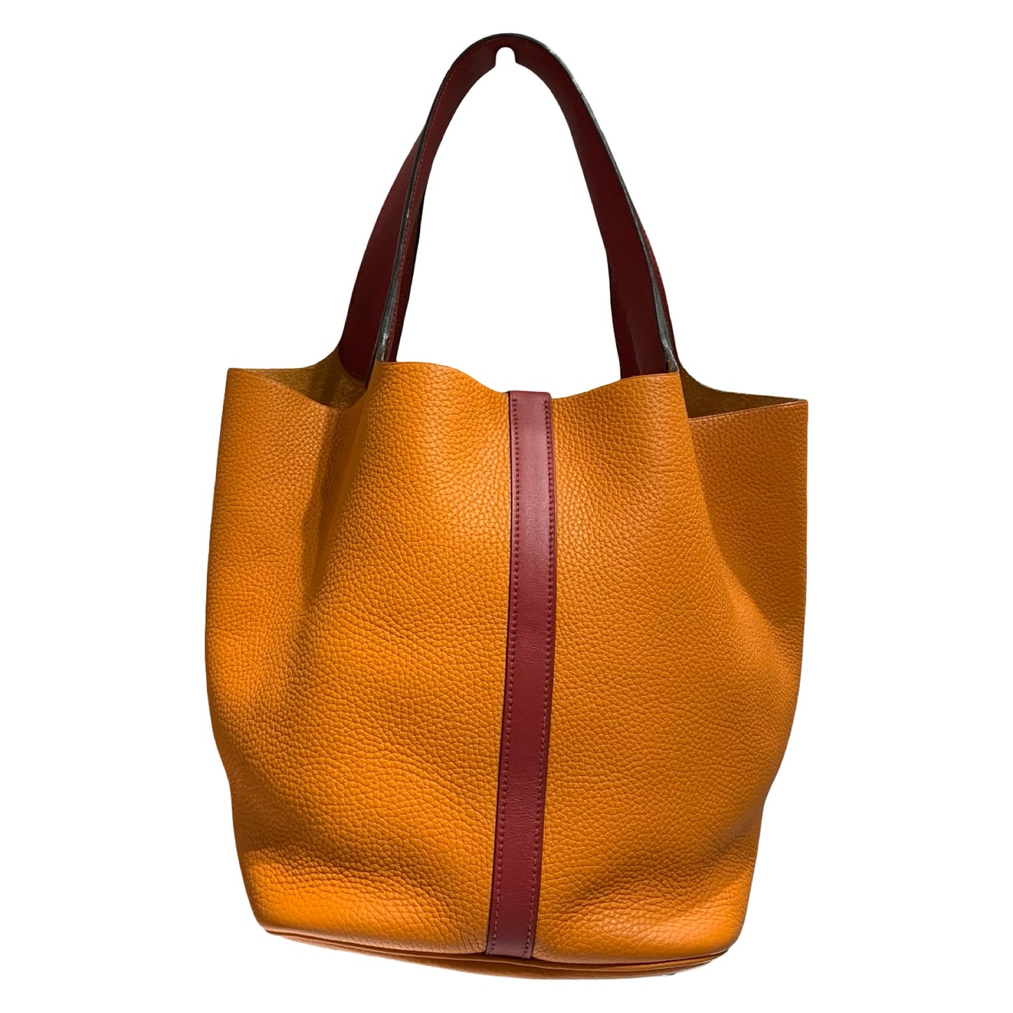 HERMES PICOTIN 26 RED ORANGE PHW [A04199]