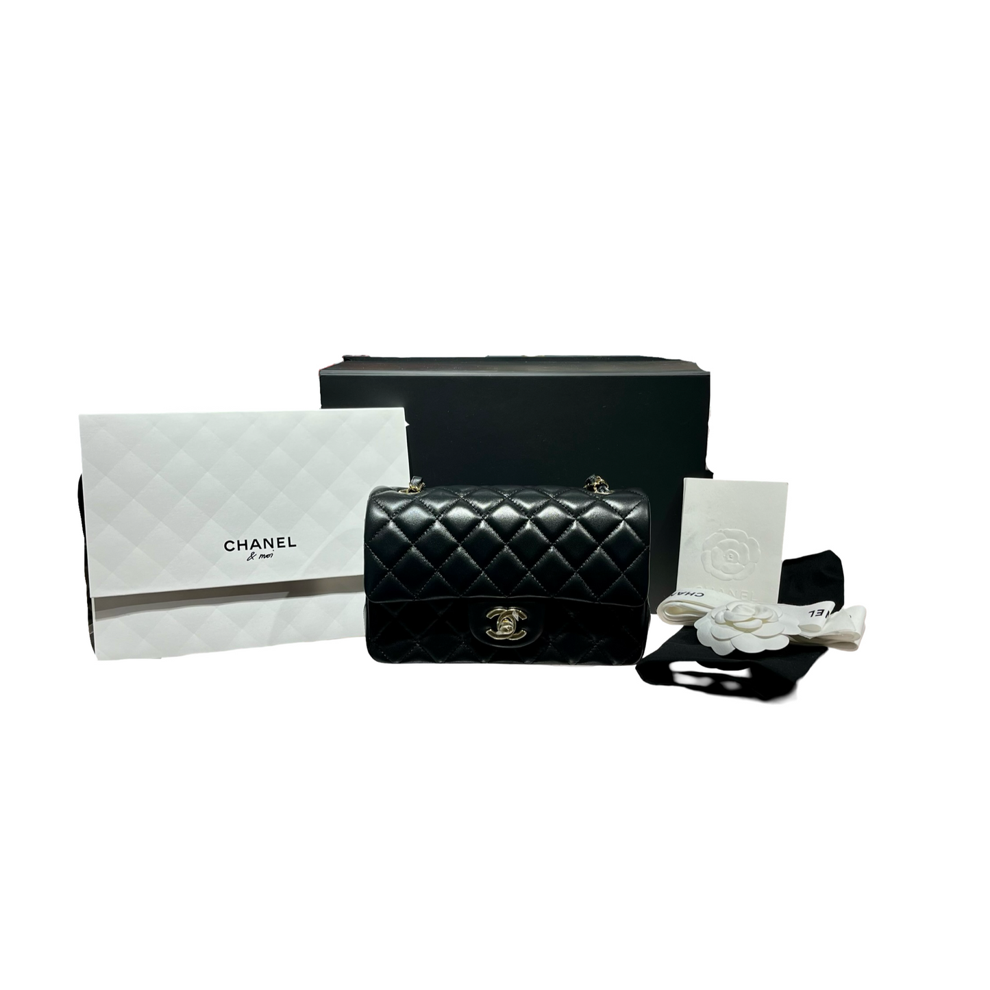 CHANEL CF 20 BLACK LAMBSKIN GHW [3000611]