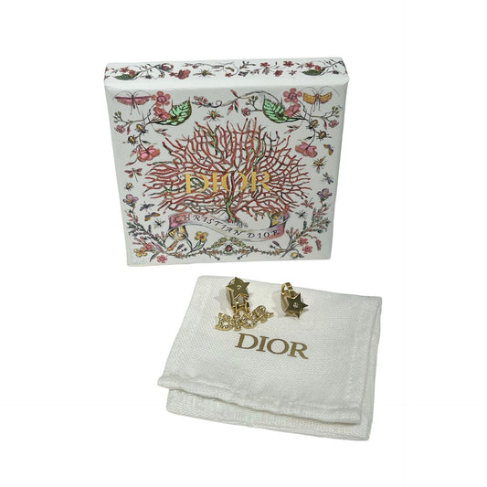 DIOR DIO(R)EVOLUTION GOLD CLIP-ON EARRINGS [3000640]