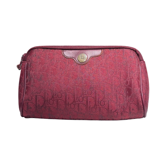 DIOR OBLIQUE VINTAGE CLUTCH RED HANDBAG [3000516]
