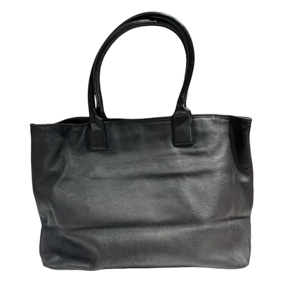 TORY BURCH BLACK LEATHER TOTE BAG [3000659]