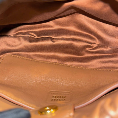 MIU MIU JOIE MINI BROWN NAPPA GHW [3001119]