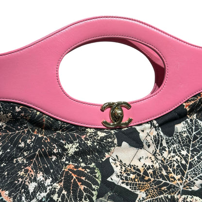CHANEL 31 BAG LARGE FLORAL PINK NYLON GHW [3000154]
