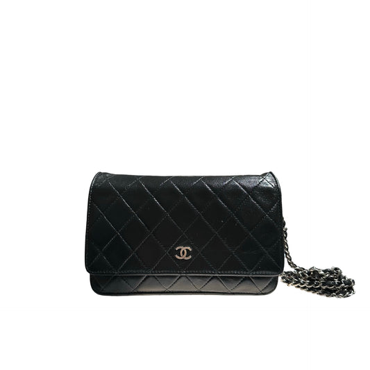 CHANEL LARGE WOC BLACK LAMBSKIN PHW [3000599]