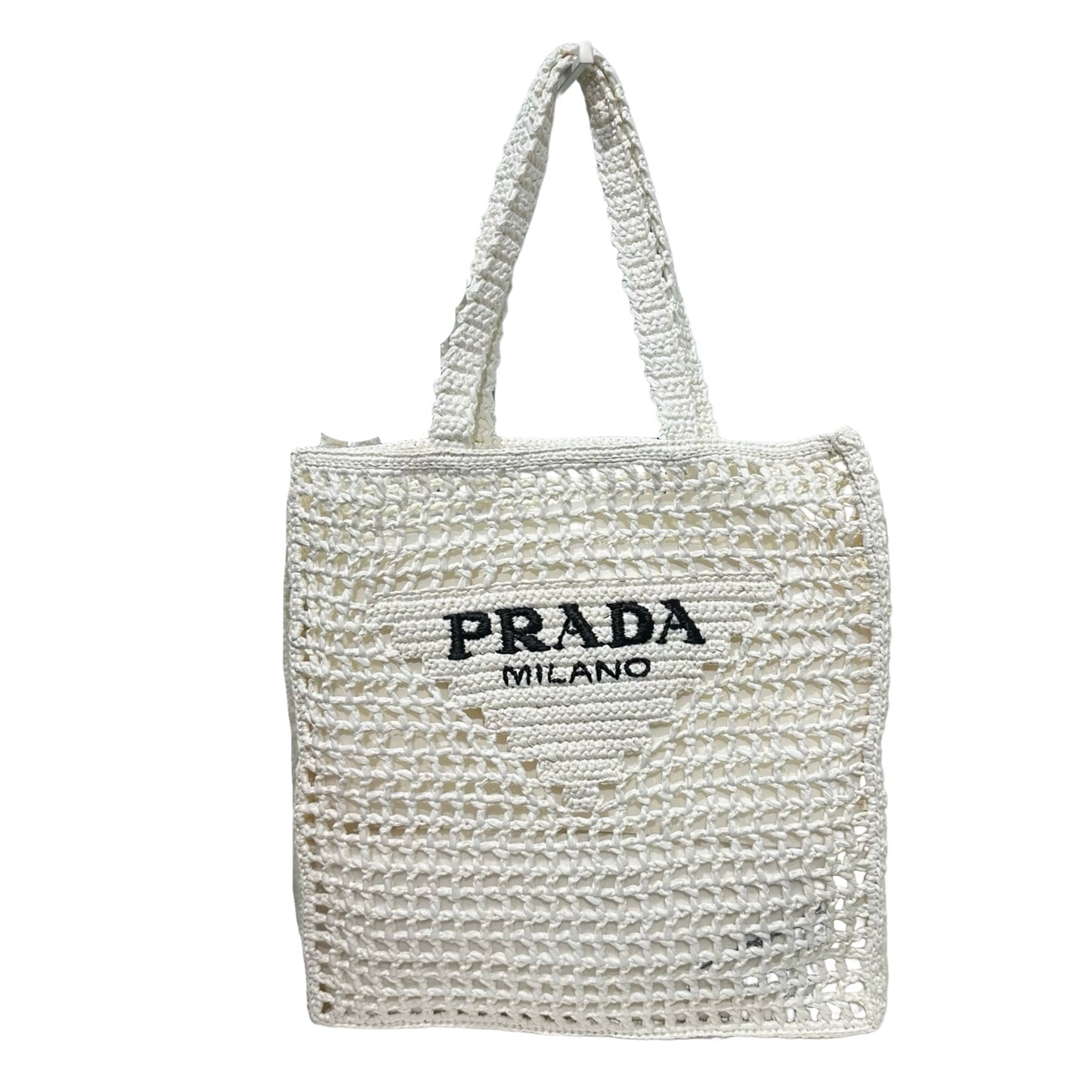 PRADA RAFFIA TOTE WHITE [20004223]