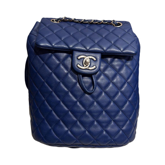 CHANEL BACKPACK SMALL BLUE LAMBSKIN PHW [3001118]