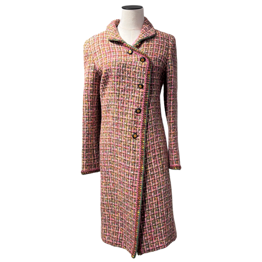 CHANEL PINK TWEED LONG JACKET [20002010]