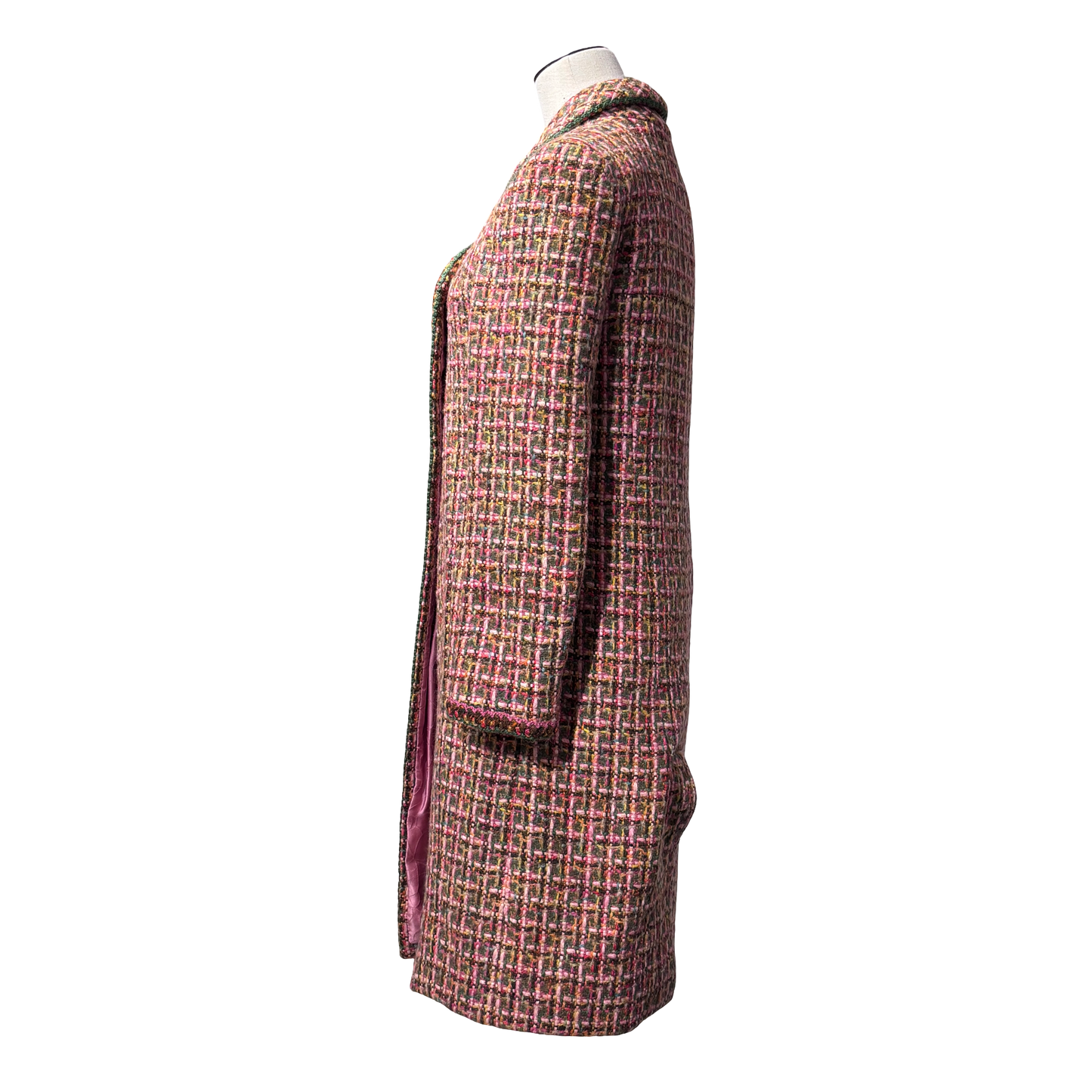 CHANEL PINK TWEED LONG JACKET [20002010]