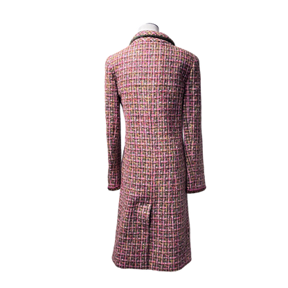 CHANEL PINK TWEED LONG JACKET [20002010]