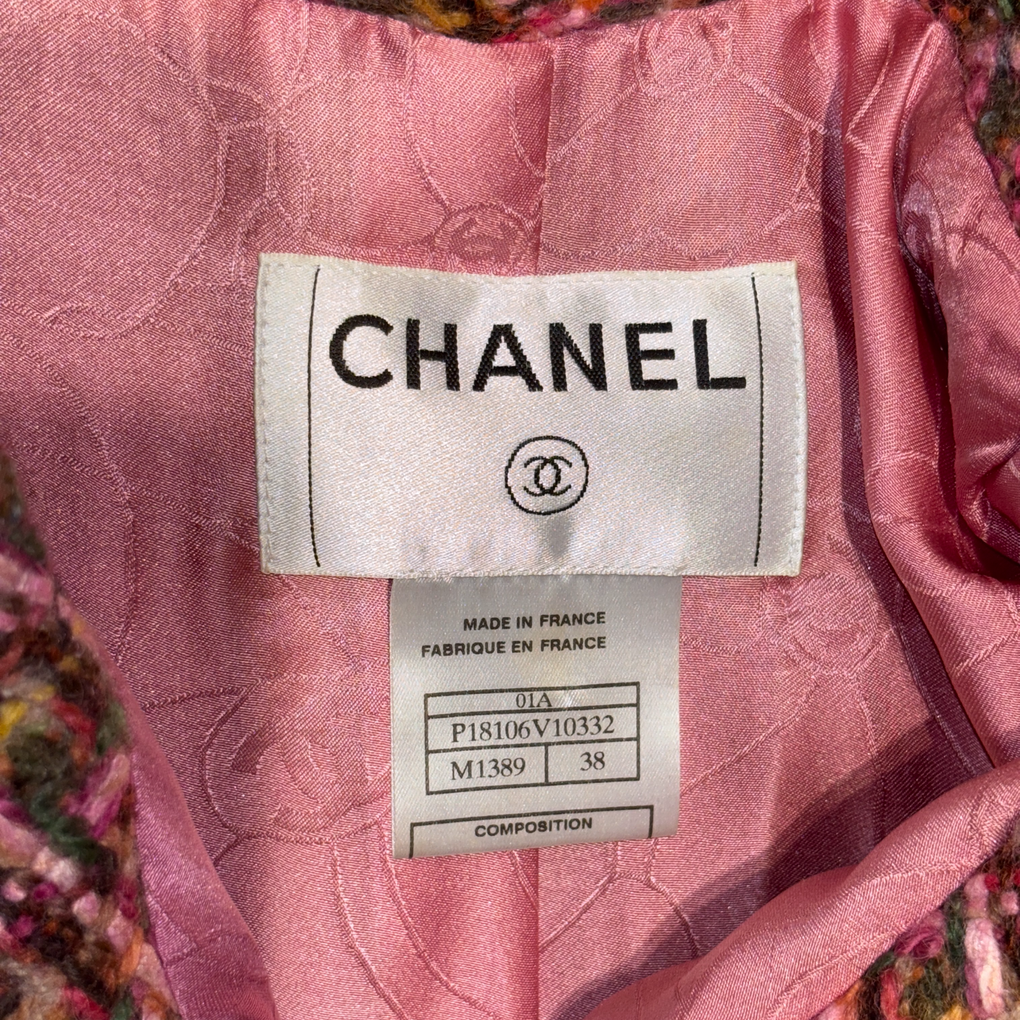 CHANEL PINK TWEED LONG JACKET [20002010]