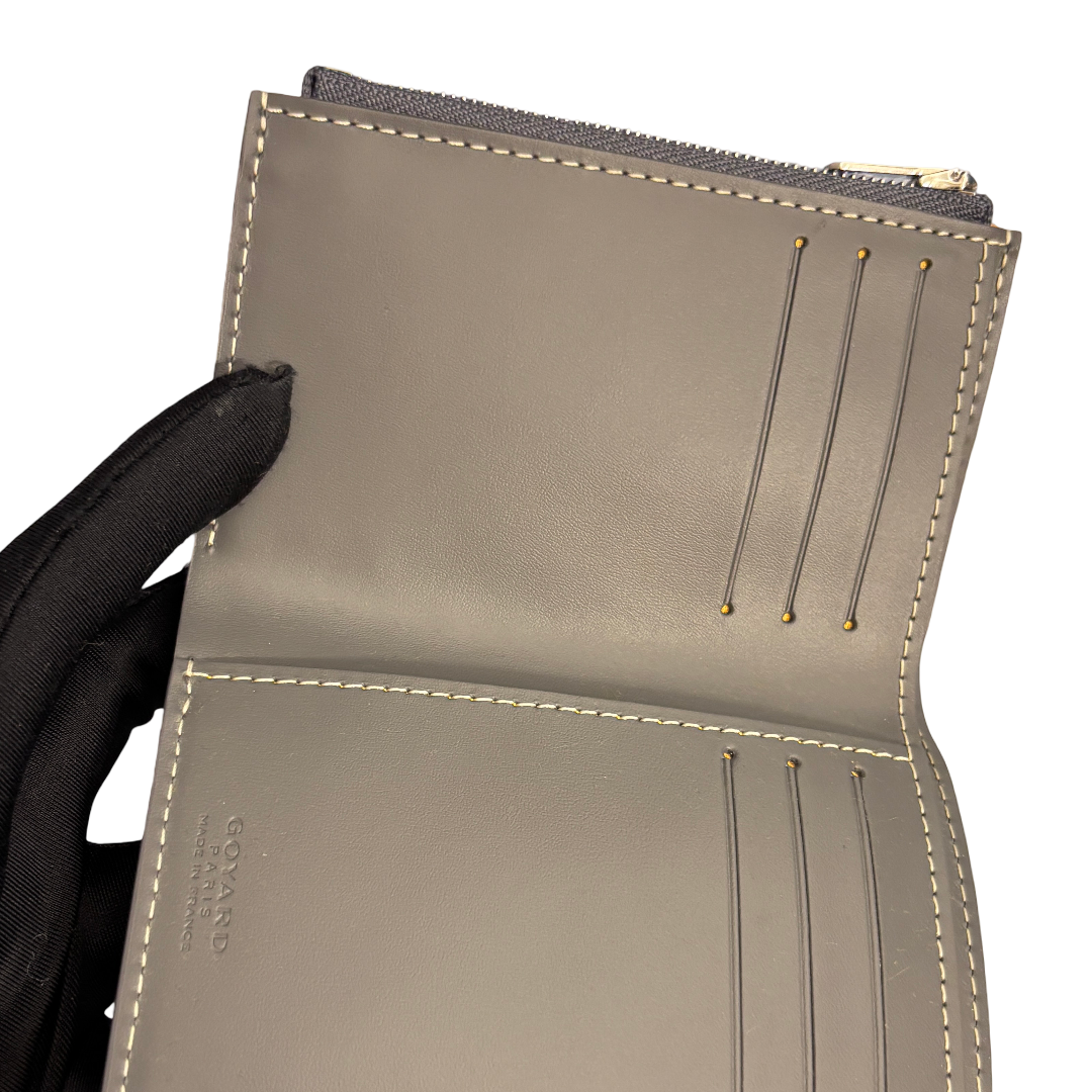GOYARD SAINT GABRIEL GREY PHW CANVAS WALLET [3000602]