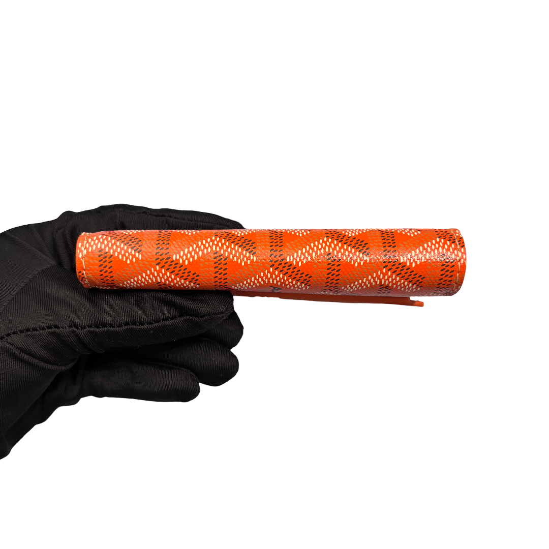 GOYARD SAINT GABRIEL ORANGE PHW CANVAS WALLET [3000601]