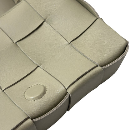 Used BOTTEGA VENETA Intrecciato Leather Cassette Shoulder Bag Green