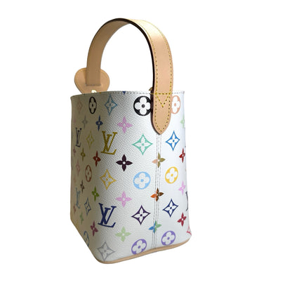 LOUIS VUITTON Monogram Multicolor All in BB Bucket Bag White Multicolor