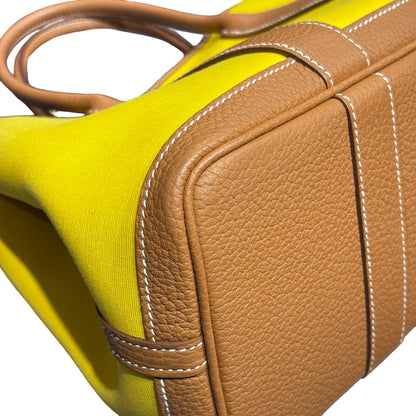 Hermès Garden Party 30 Handbag Yellow PHW