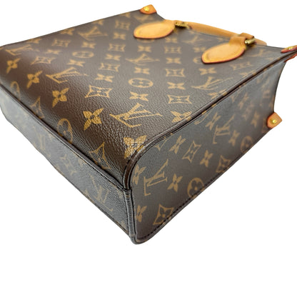 Used Louis Vuitton Monogram Coated Canvas Sac Plat BB Handbag Brown GHW