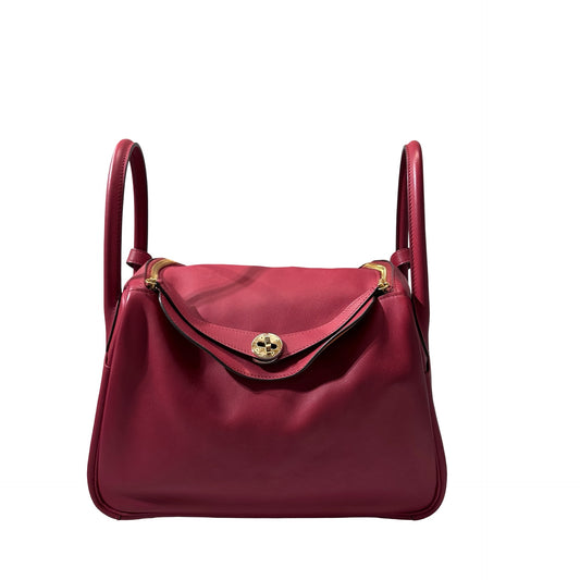 Used HERMÈS Lindy 30 Tote Bag Pink GHW