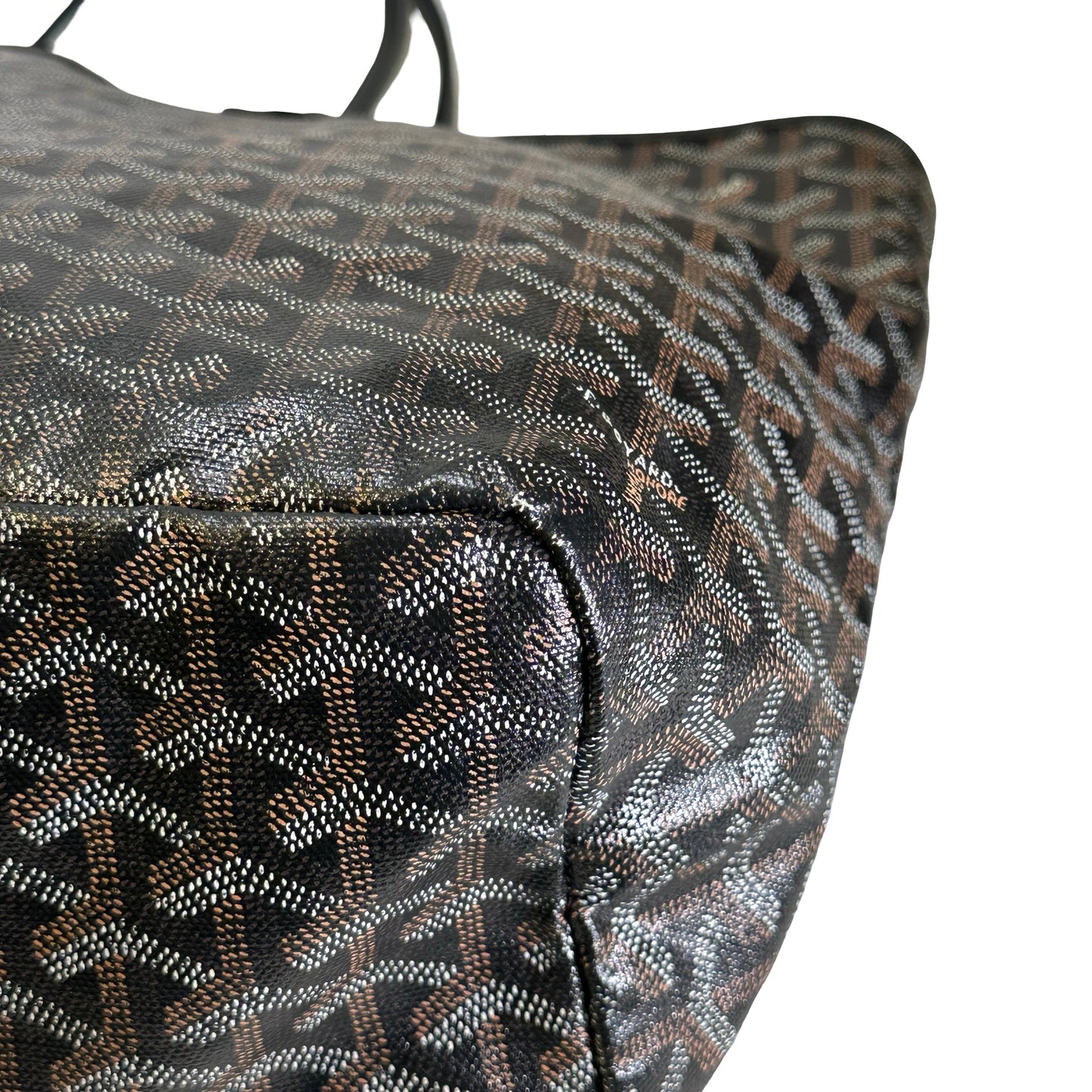 Used GOYARD Goyardine Saint Louis Tote Bag Black GHW