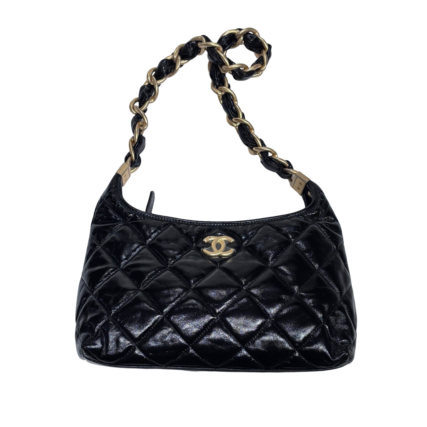 New Chanel Hobo Small Shoulder Bag Black GHW