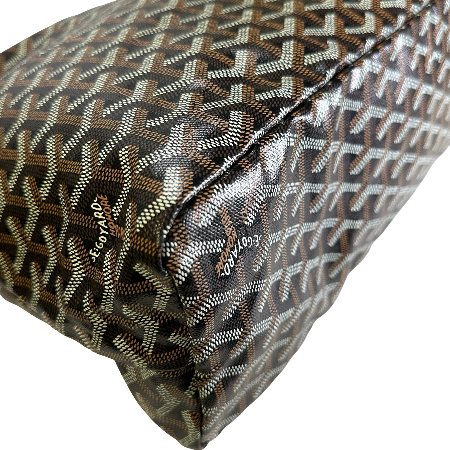 Used GOYARD Goyardine Bohème Hobo Hobo Bag Black Brown PHW