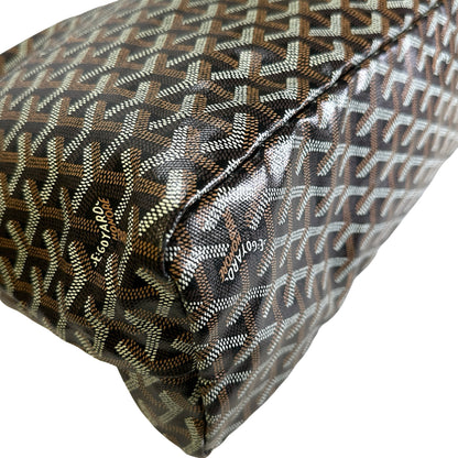 Used GOYARD Goyardine Bohème Hobo Hobo Bag Black Brown PHW