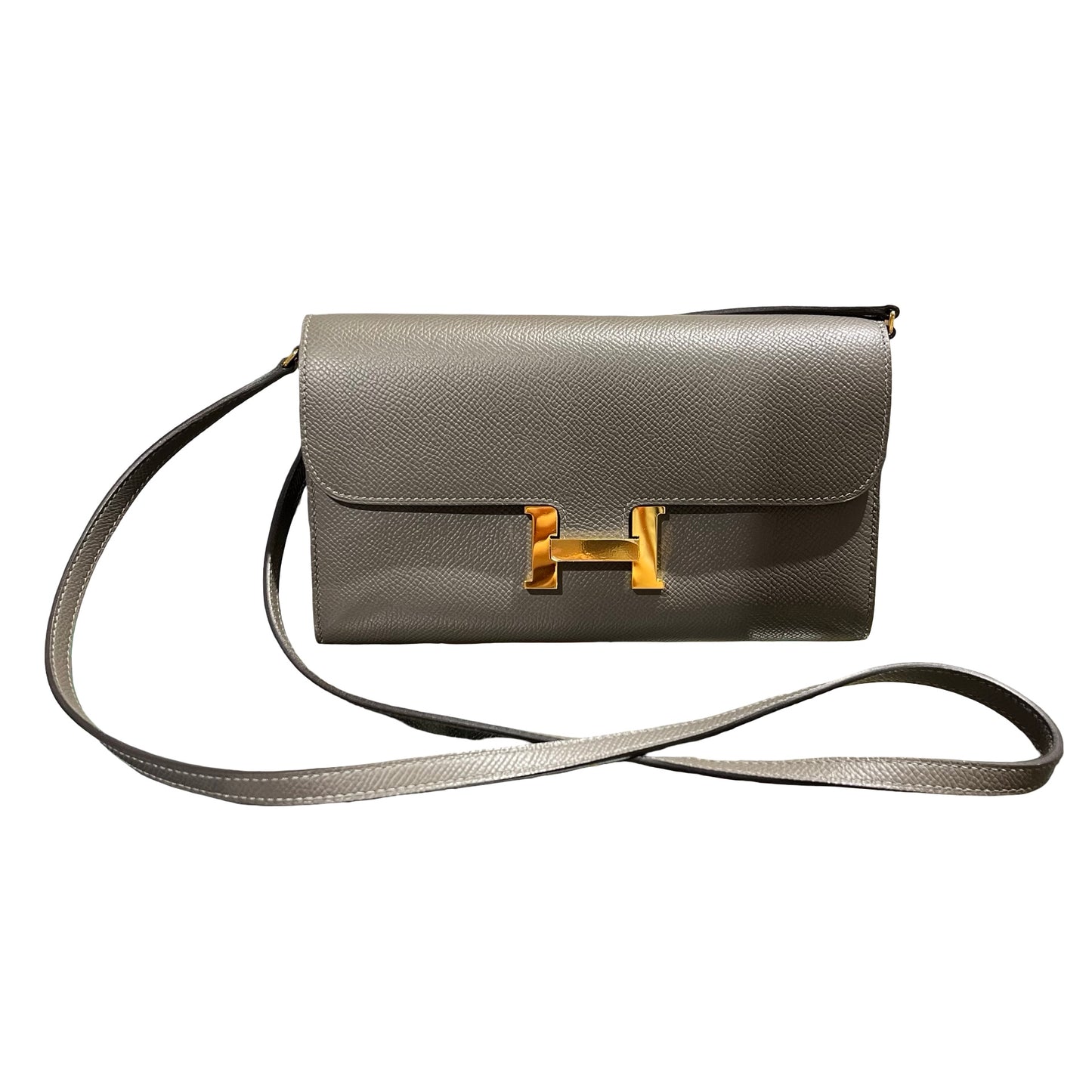 Used Hermès Constance Shoulder Bag Grey GHW