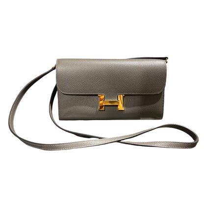 Used Hermès Constance Shoulder Bag Grey GHW