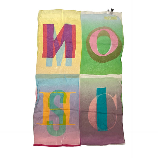 Used MOSCHINO Cashmere Used MOSCHINO Cotton Long Logo Scarf Multicolour Scarf Multicolour