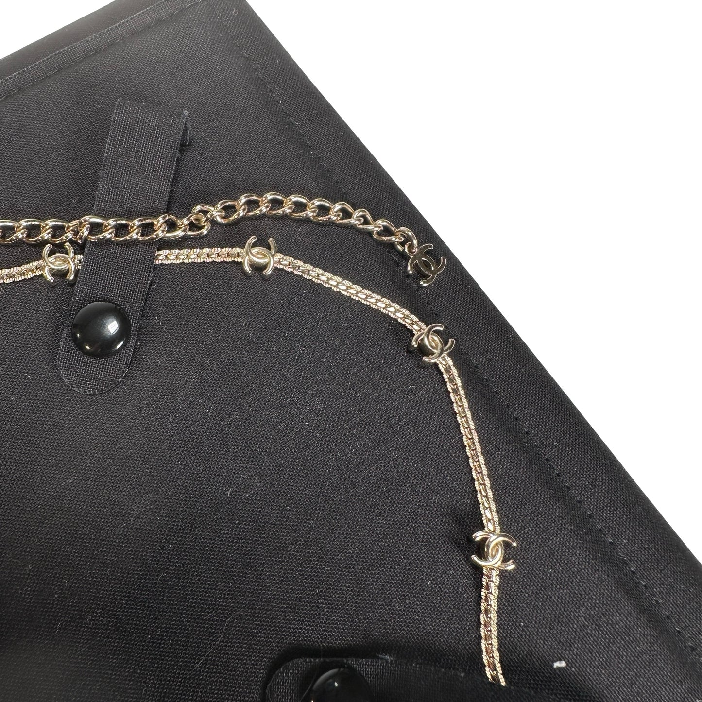 Used CHANEL 14 logo CC Logo Chain Necklace Gold