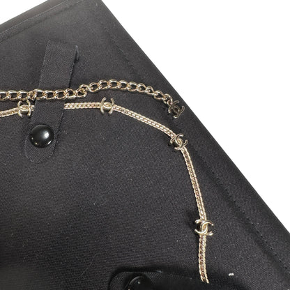 Used CHANEL 14 logo CC Logo Chain Necklace Gold