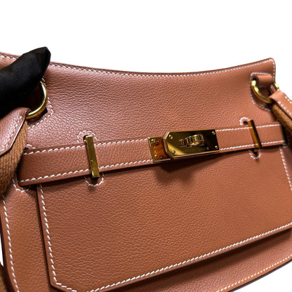 Used HERMÈS Leather MiniJypsiere Cross Body Bag GHW Brown