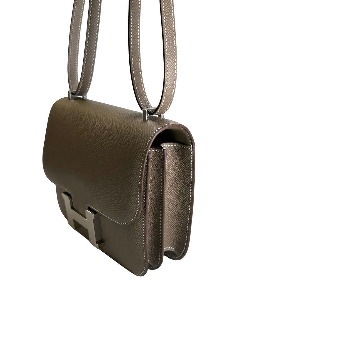 Brand New HERMES Epsom Mini Constance Shoulder Bag Etoupe PHW