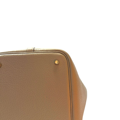 Used HERMÈS TC Picotin 22 Handbag Beige GHW