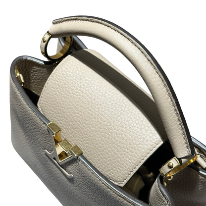 Used LOUIS VUITTON Capucines BB Two Way Shoulder Bag Grey GHW