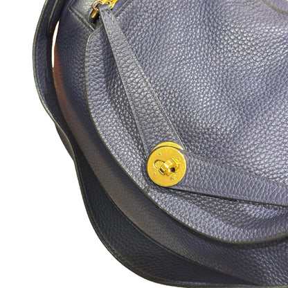 Used HERMÈS Lindy 30 Shoulder Bag Navy Blue GHW