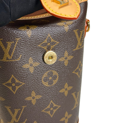 Used LOUIS VUITTON Monogram Coated Canvas Fold Me Pouch Fold Me Bag Brown Beige
