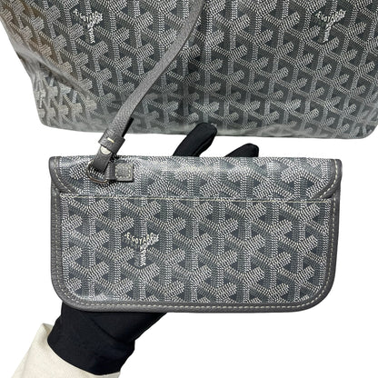 Used Goyard Canvas Tote PM Tote Bag Gray