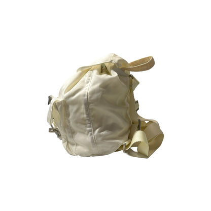 Used PRADA Nylon Backpack PHW White