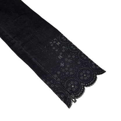 Used CHANEL Denim Jeans Pants Black