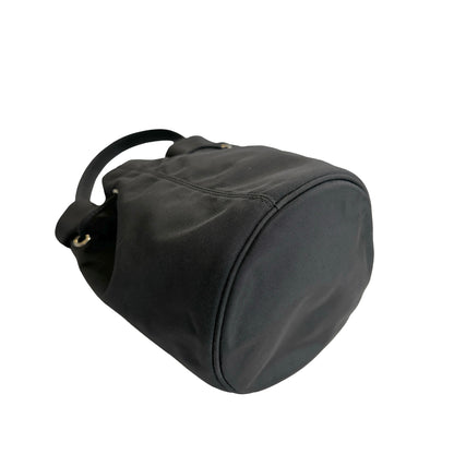 Used BALENCIAGA Logo Wheel Drawstring Bag Black Pink